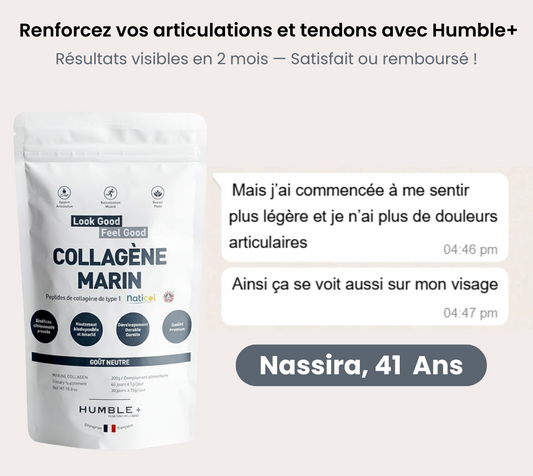 Humble+™ : Le geste simple pour des articulations souples et une peau rayonnante.