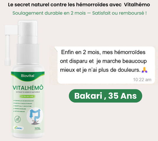 Vitalhémo™ : soulage les hémorroïdes et apaise les douleurs naturellement.