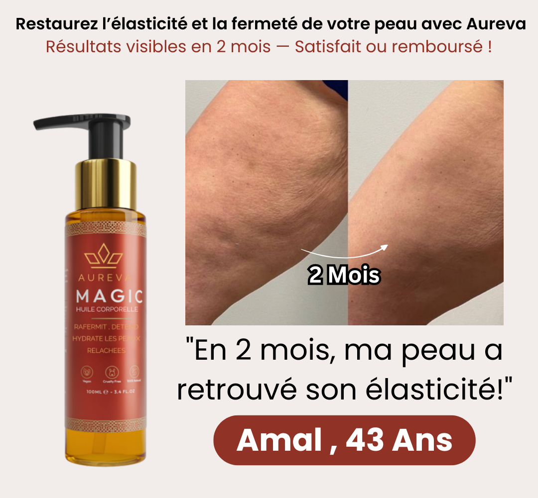 Huile Auréva™ – La formule riche qui restaure l’hydratation et la souplesse de votre peau .