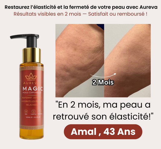 Huile Auréva™ – La formule riche qui restaure l’hydratation et la souplesse de votre peau .