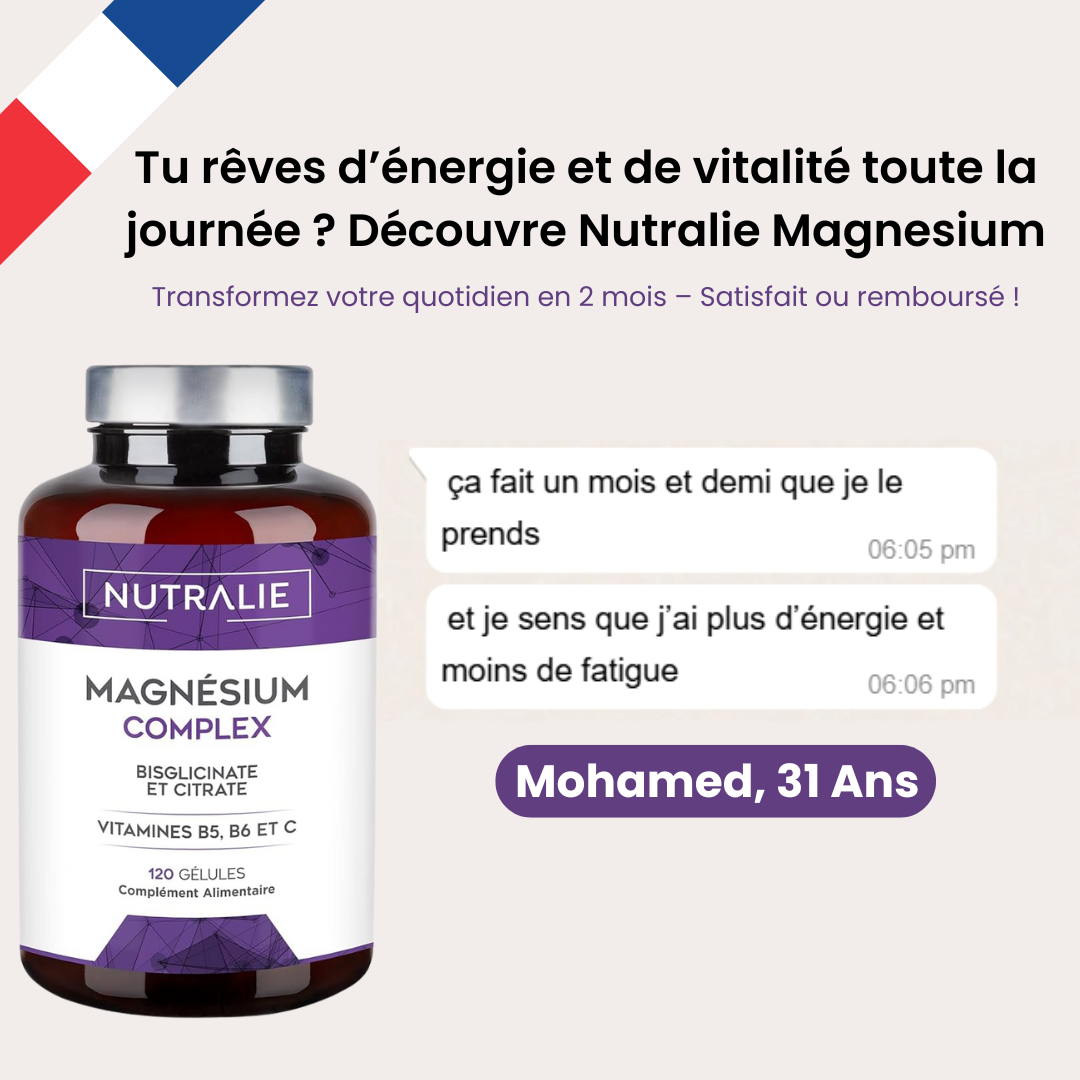 Nutralie™ : Énergie immédiate et bien-être quotidien grâce au magnésium.