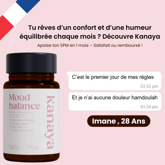 Kanaya™ : Soulagement immédiat et confort tout au long du cycle.