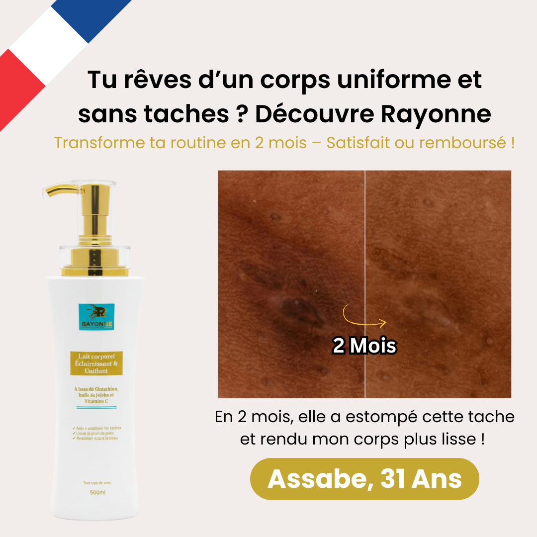 Rayonne™ : le lait qui réhydrate la peau et atténue les taches!